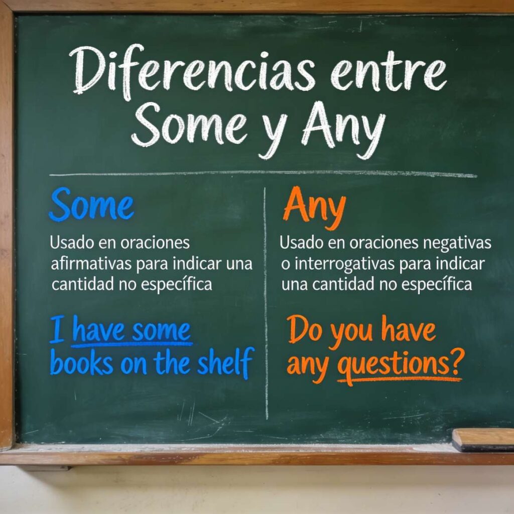Diferencias entre el Some y Any en una pizarra con ejemplos