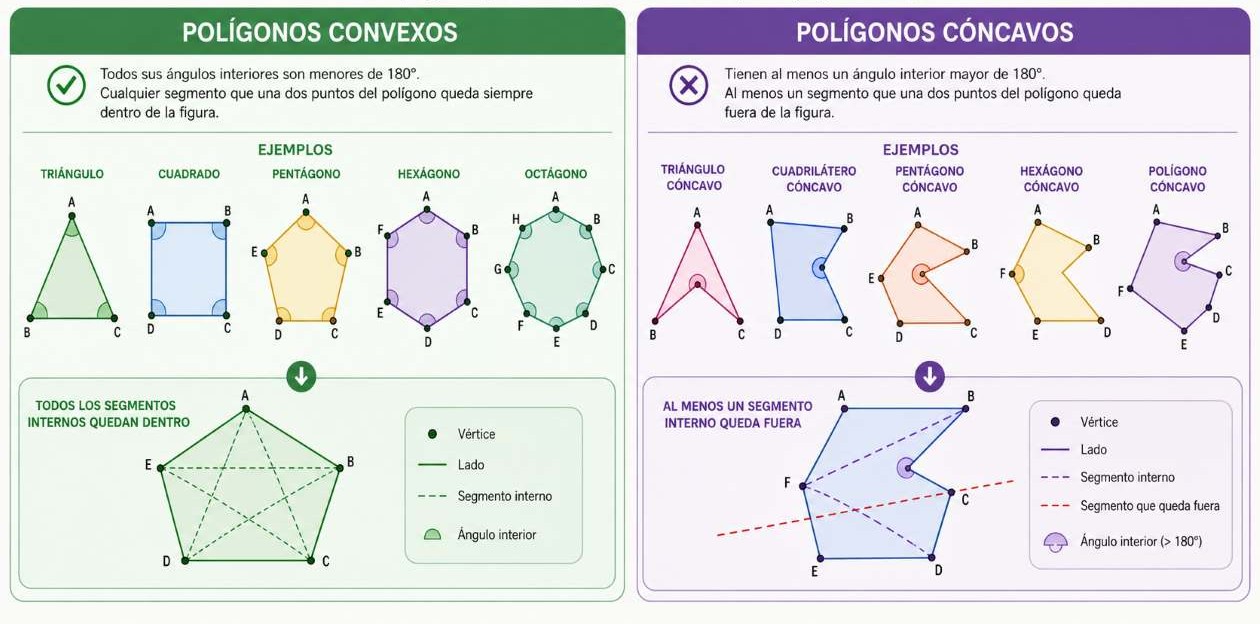 infografia de la clasificación de poligonos convexos